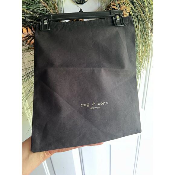 Black Drawstring Rag and Bone Dust Bag - Picture 5 of 7